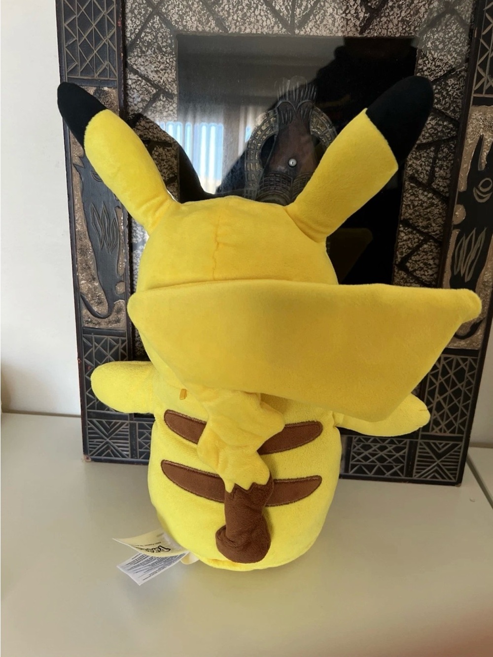 Pokemon Pikachu Plush - Yellow with Black Ears and Red Cheeks. Talks & Lights Up - Picture 2 of 2